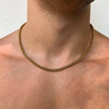 WHEAT CHAIN 5MM | 18K Gold