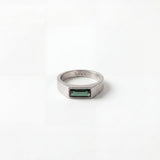 GREEN COMO RING | Silver
