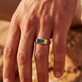 GREEN COMO RING | 18K Gold
