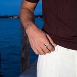 GREEN COMO RING | Silver