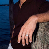 WHITE COMO RING | Silver