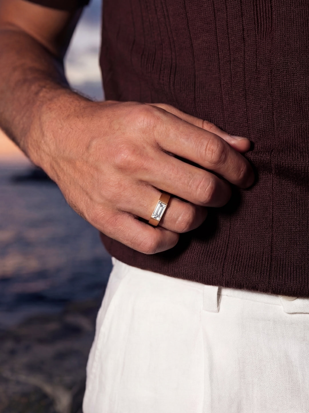 WHITE COMO RING | 18K Gold